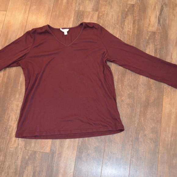 Charter Club Maroon PJ Shirt - Picture 3 of 5